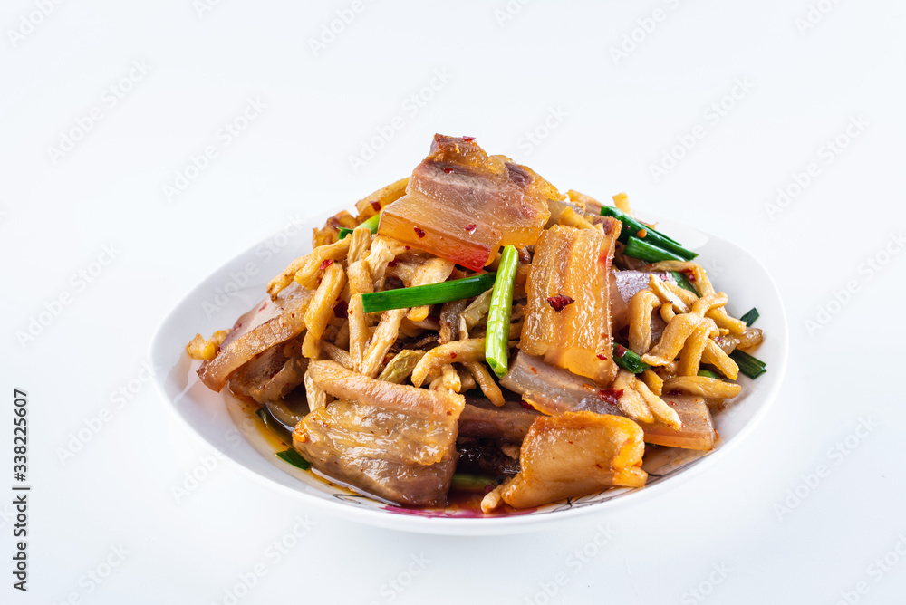 Fried Hunan Bacon, Home-cooked Vegetables, Hunan