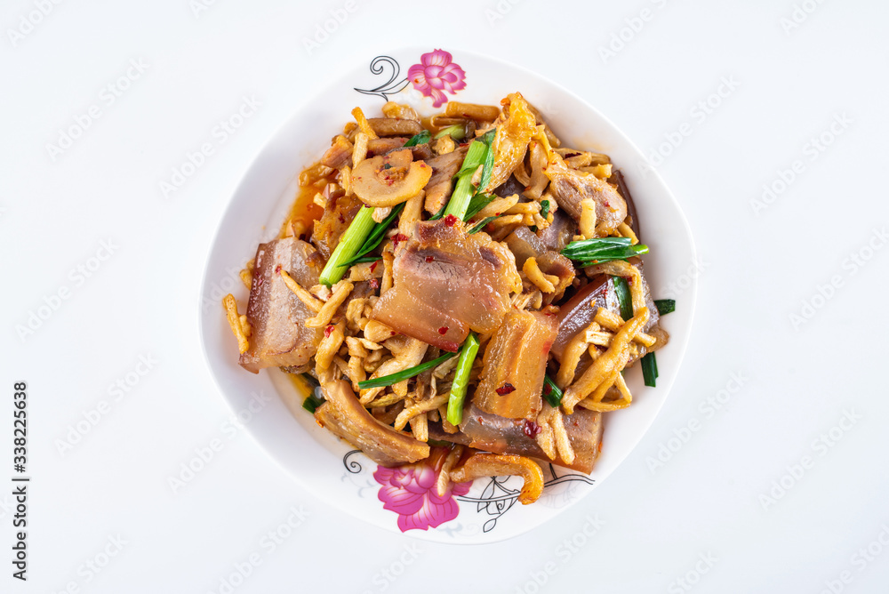 Fried Hunan Bacon, Home-cooked Vegetables, Hunan