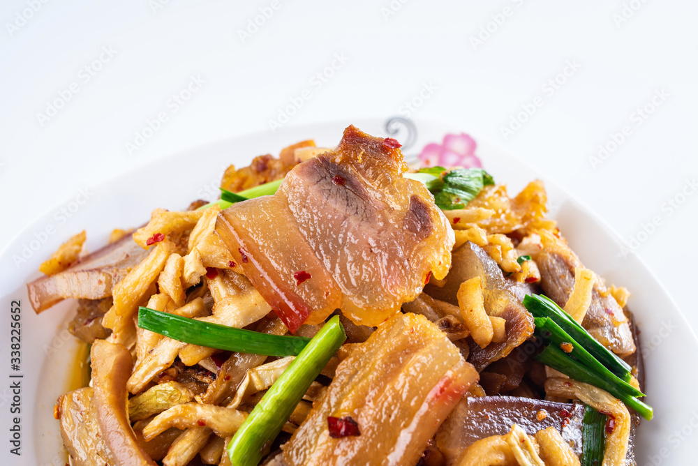 Fried Hunan Bacon, Home-cooked Vegetables, Hunan