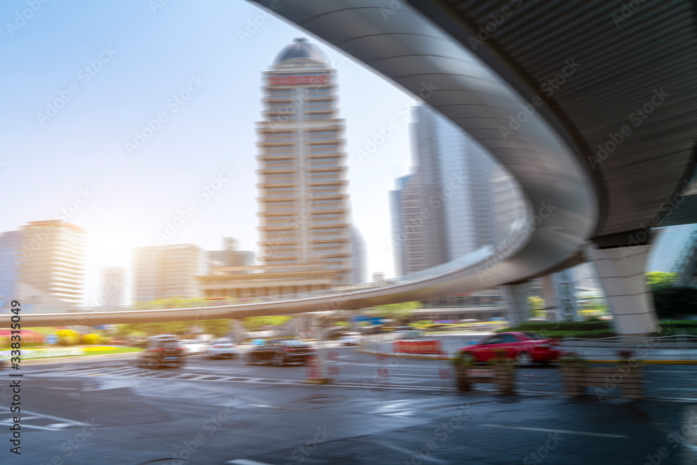 Modern architectural landscape of Lujiazui, Shanghai