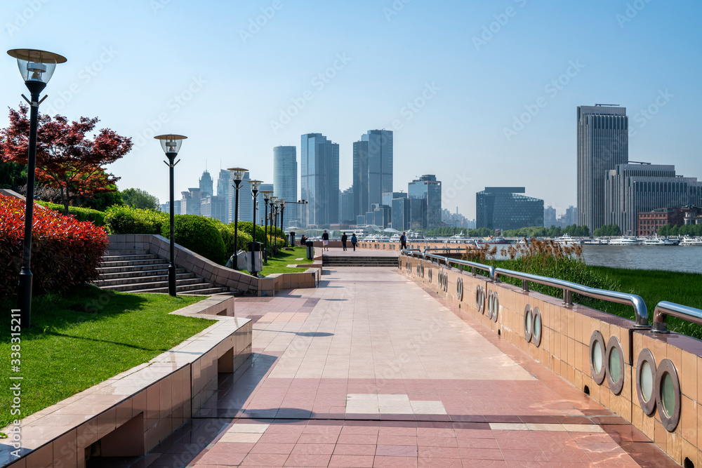 Modern architectural landscape of Lujiazui, Shanghai