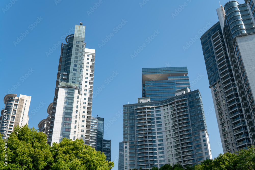 Modern architectural landscape of Lujiazui, Shanghai