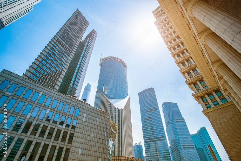 Modern architectural landscape of Lujiazui, Shanghai