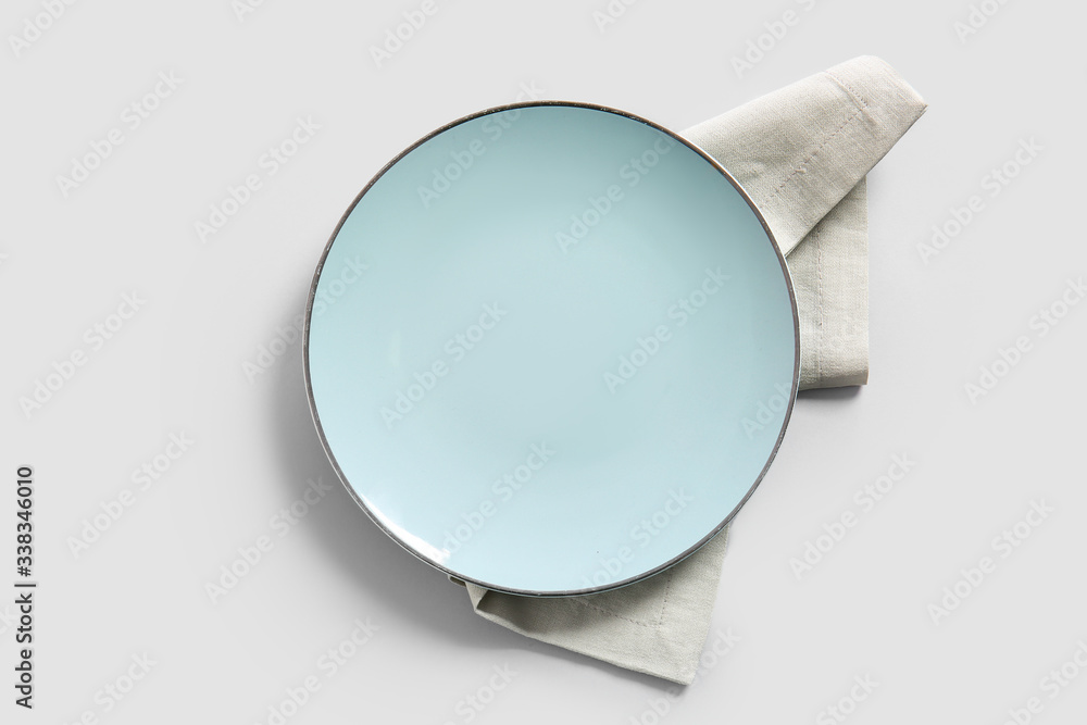 Clean plate on light background