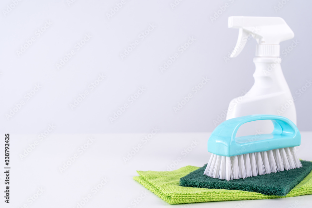 Cleaning product tool equipments, concept of housekeeping, professional clean service, housework kit