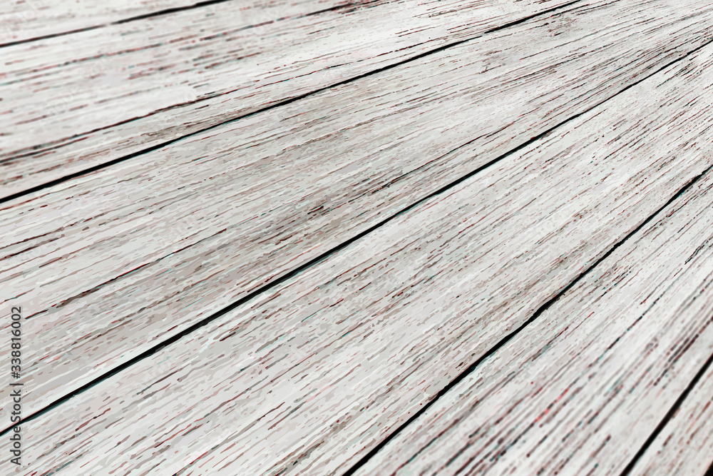 Wooden floor painted white