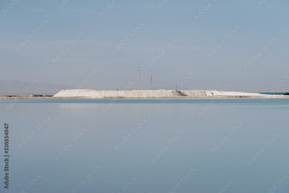 view of a industrial site of the salt flats