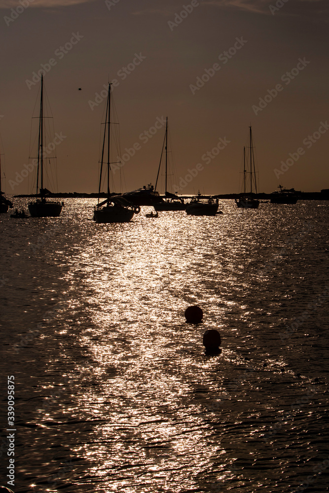 Sunset boat