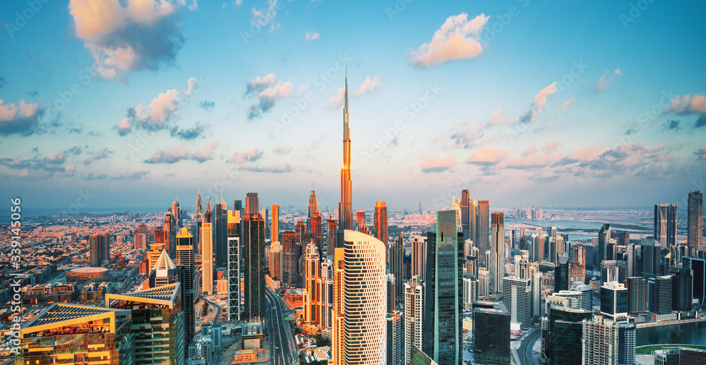 Dubai city center view, United Arab Emirates