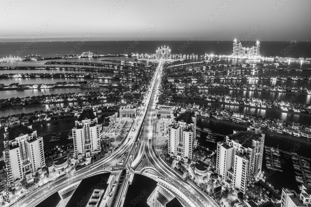 Dubai - The Palm Island and Jumeirah Beach, man made island, United Arab Emirates