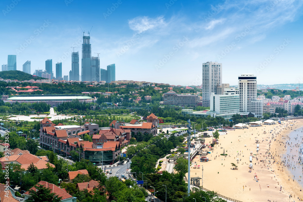 German-style historical buildings in Qingdao, China.