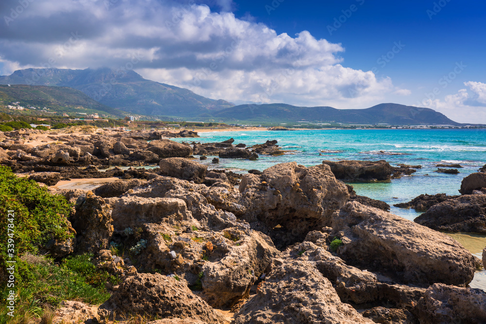 Beautiful Falassarna beach on Crete, Greece