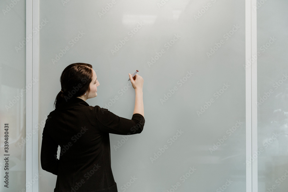 Professor writing on the board