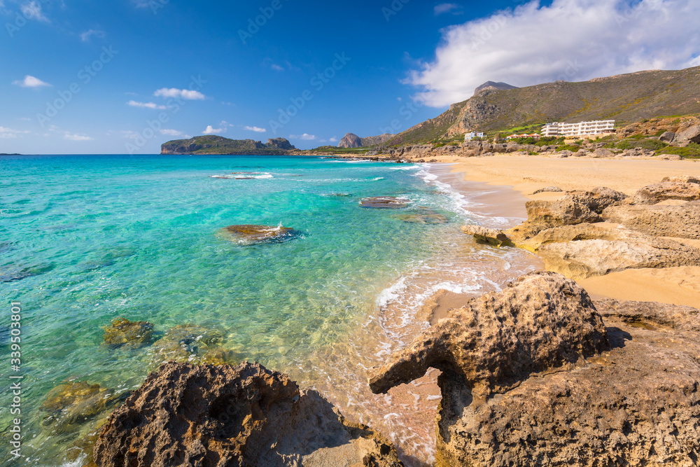 Beautiful Falassarna beach on Crete, Greece