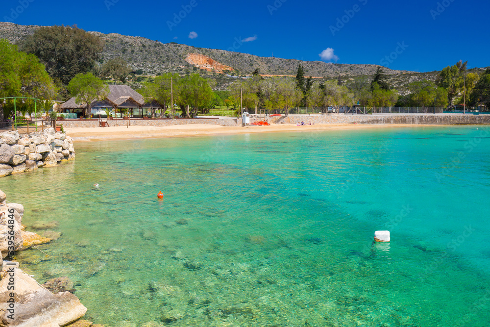 Beautiful beach at Marathi bay on Crete, Greece