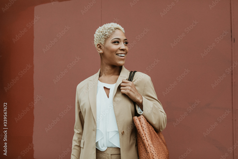 Stylish businesswoman on the street