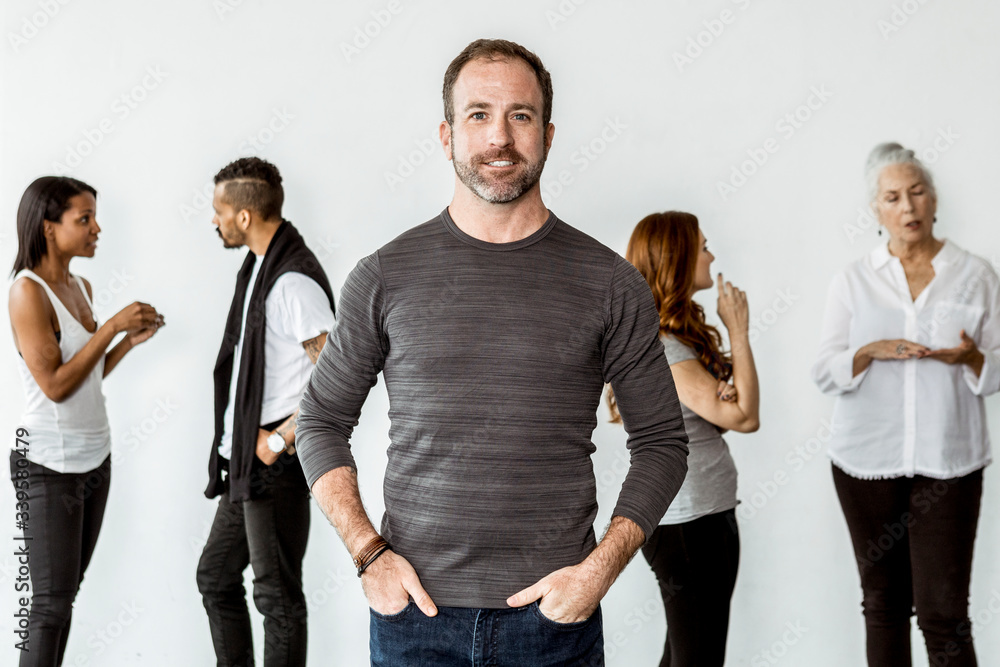 Cheerful guy portrait