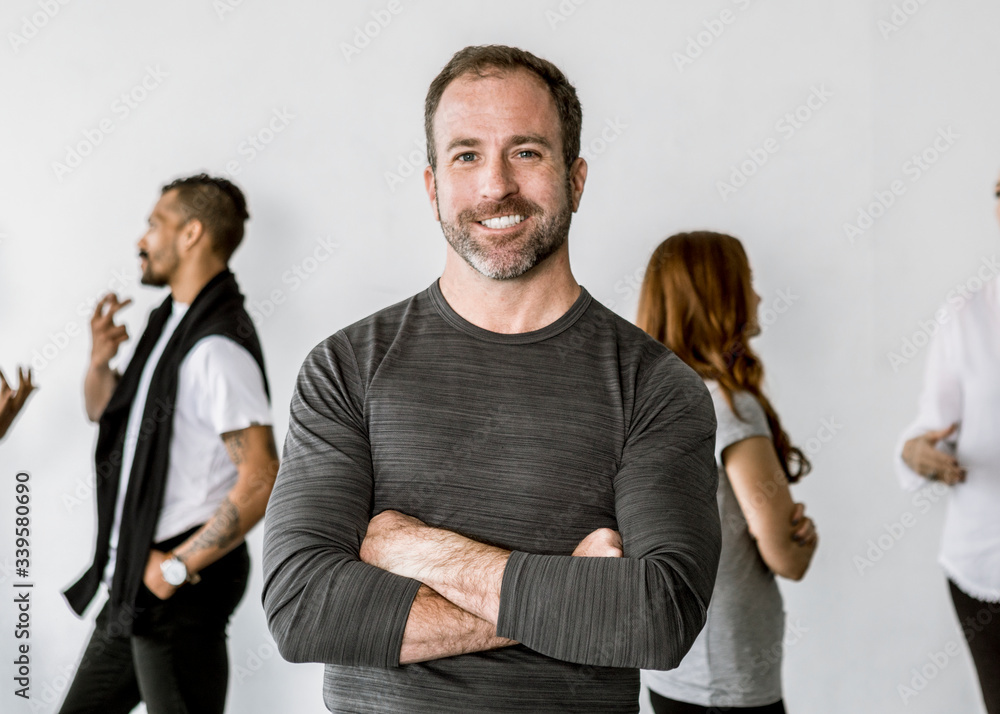 Cheerful guy portrait