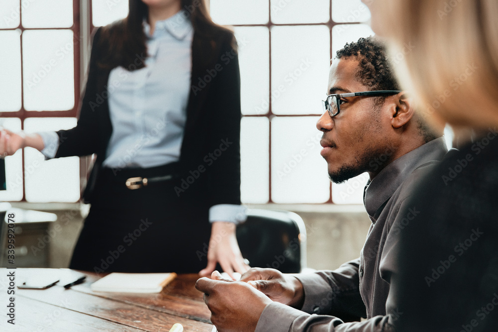 Businesspeople in a meeting