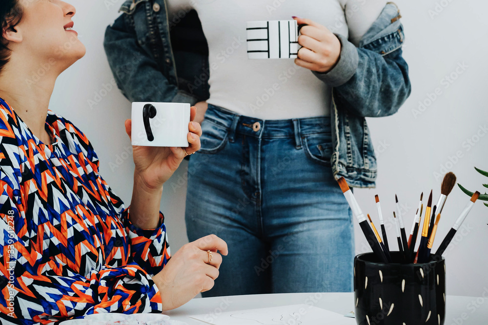 Designers drinking coffee