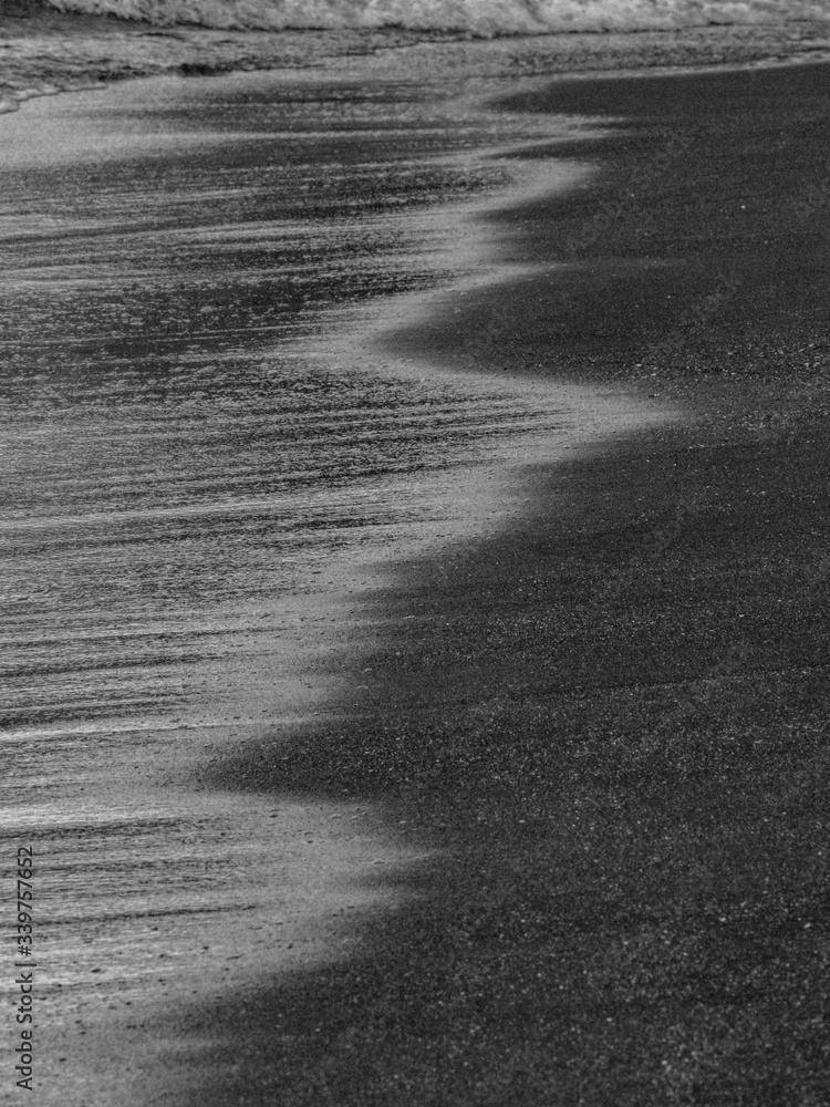 Black beach sand