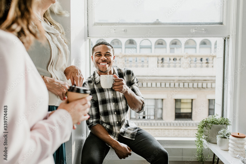 Colleagues on a coffee break