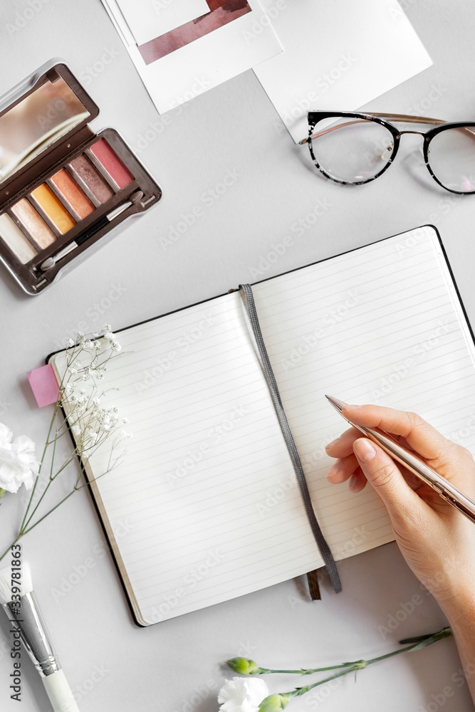 Womens desk flatlay