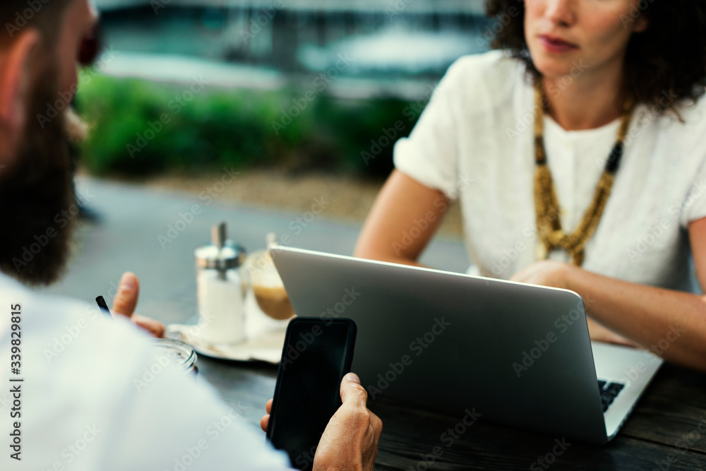 People hangout together at coffee shop