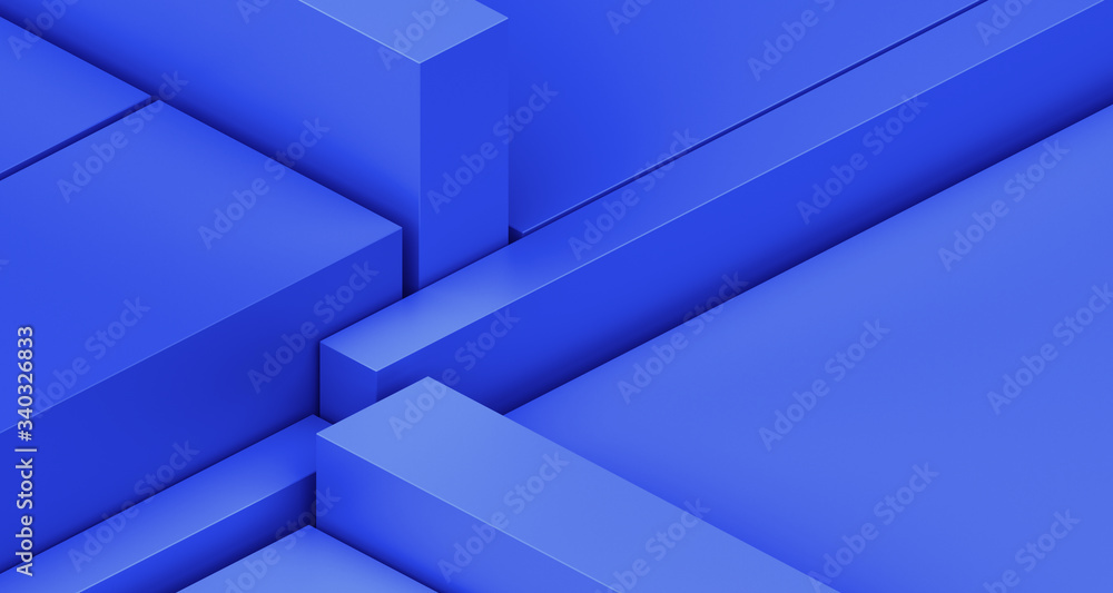 Abstract geometric background, 3d render, composition of geometric shapes