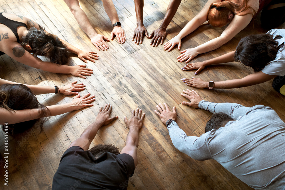 Group stretching class