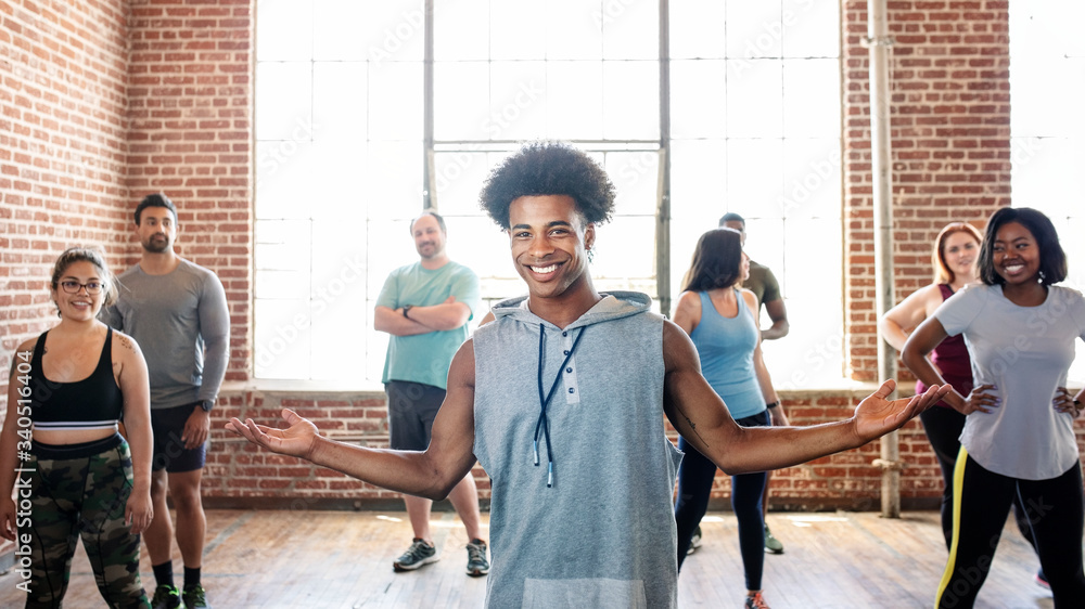 Fitness class at the gym