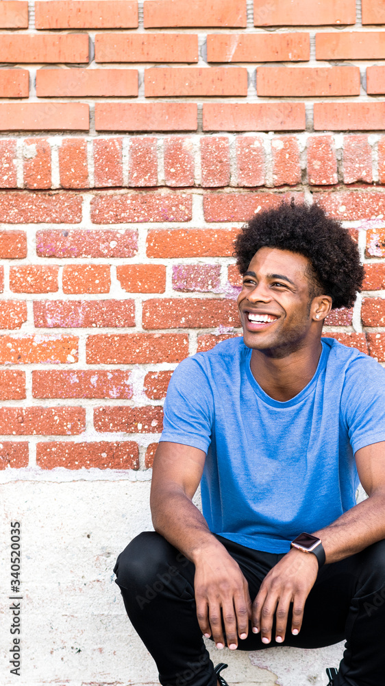 Happy man relaxing