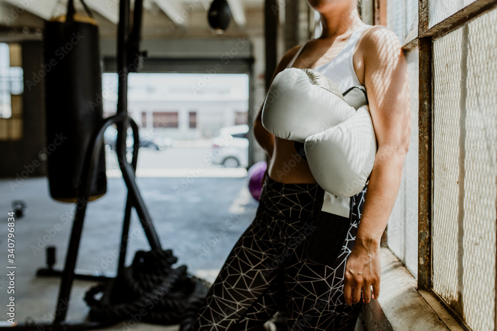 Boxing class at the gym