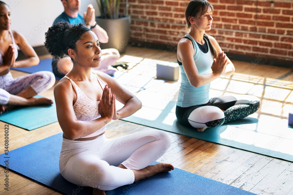 Group yoga class