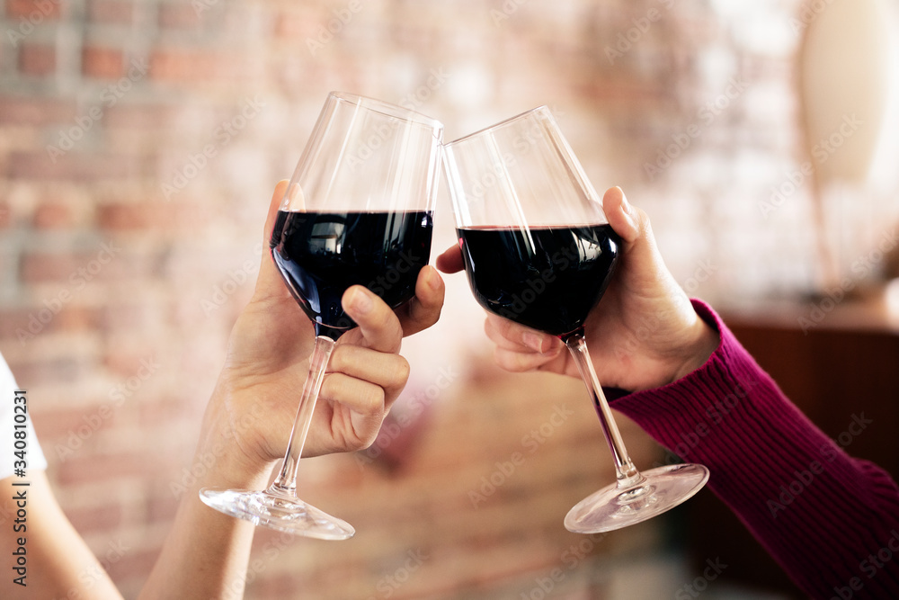 Couple making a toast 