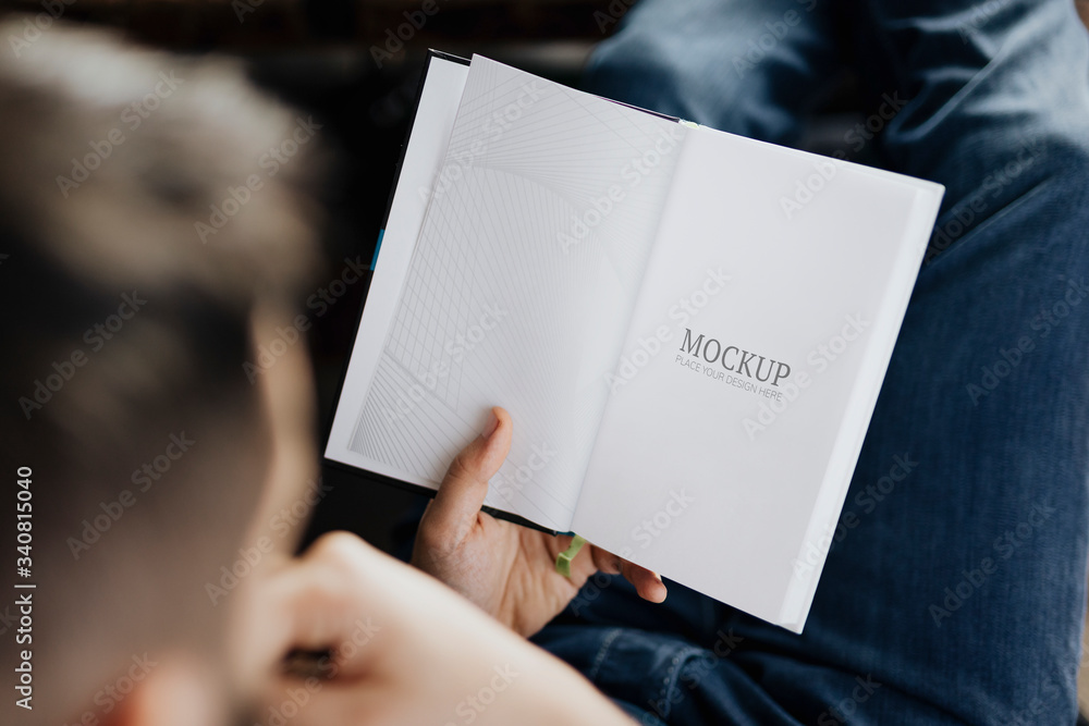 Blank book mockup