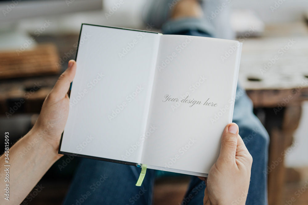 Blank book mockup