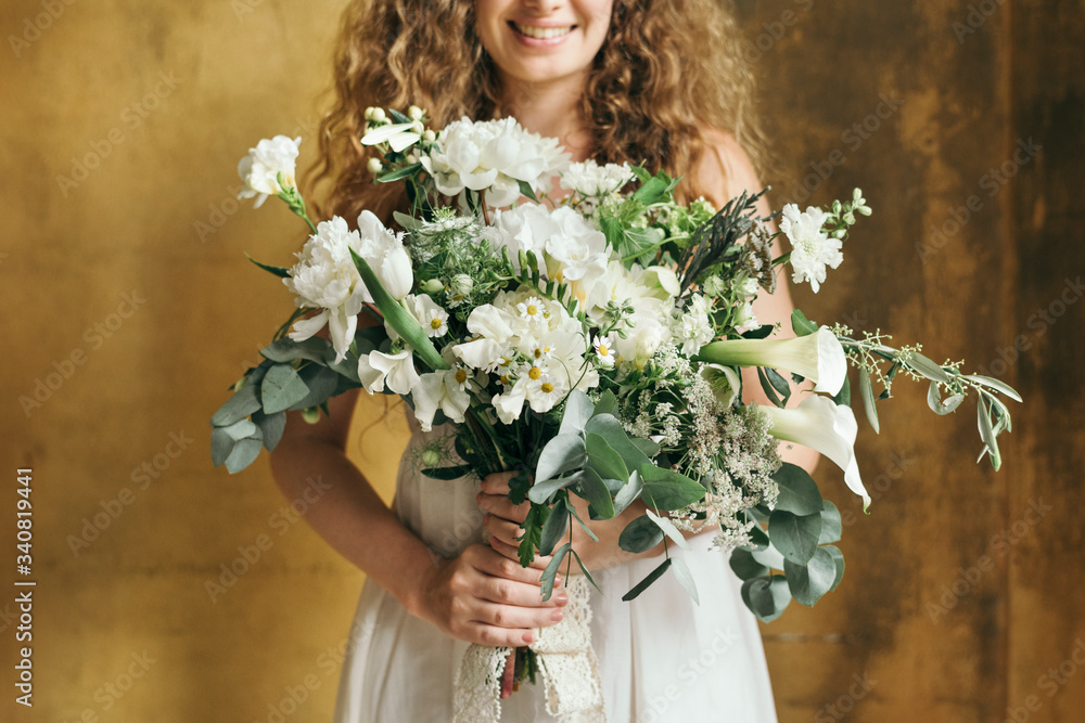 Girl with a bouquet