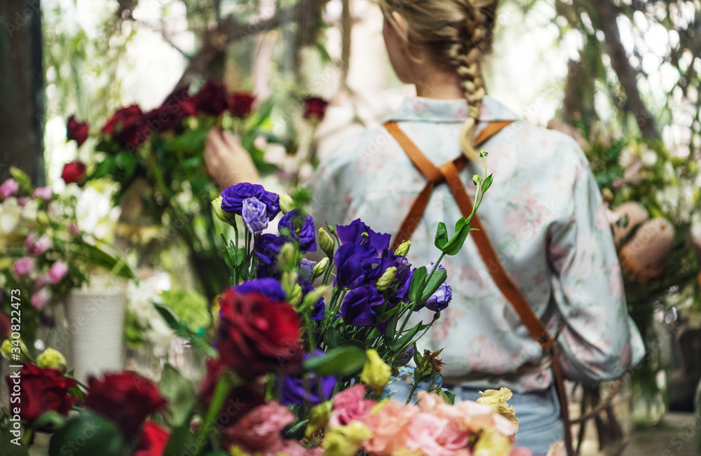 Florist in a shop