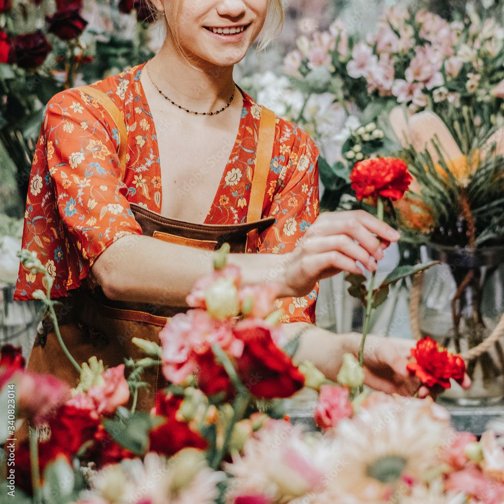 Florist in a shop