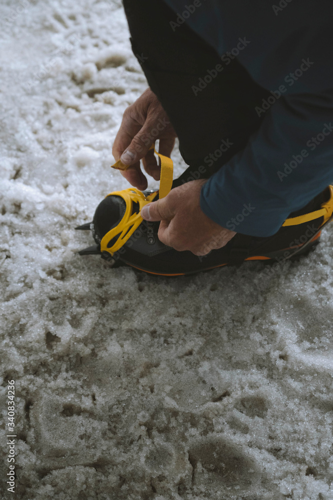 Hiker at a mountain