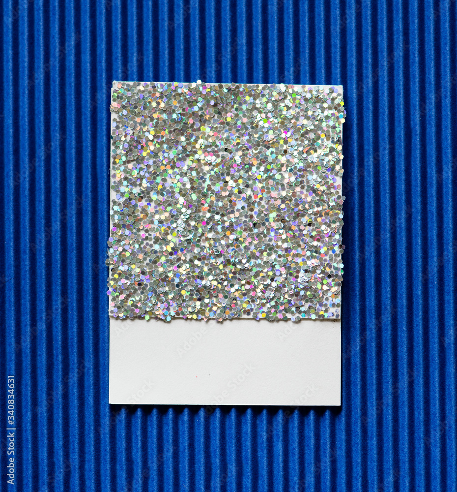 Glittery and sparkly paper card