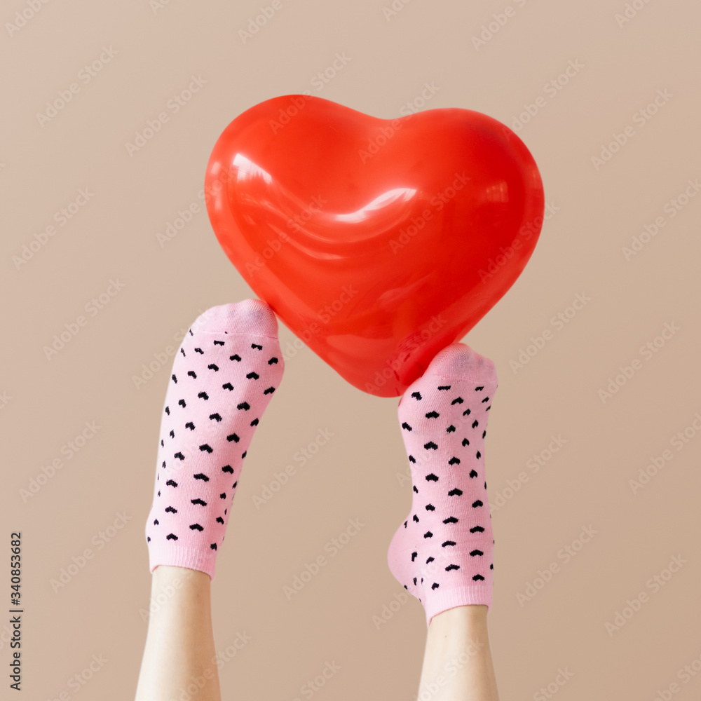 Red heart shape balloon