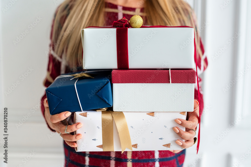 Stack of Christmas presents