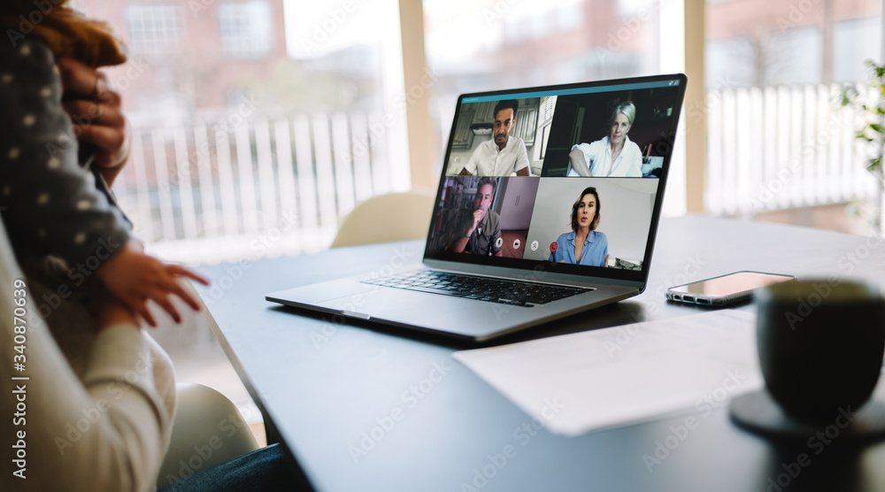 Businesspeople having a video conference