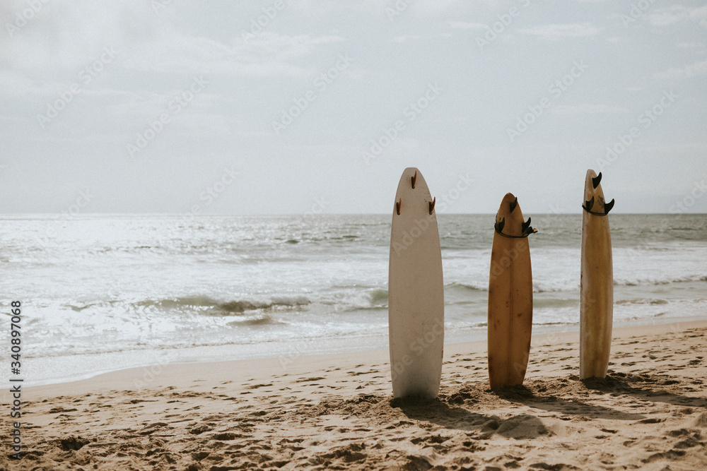 Three surfboards no people