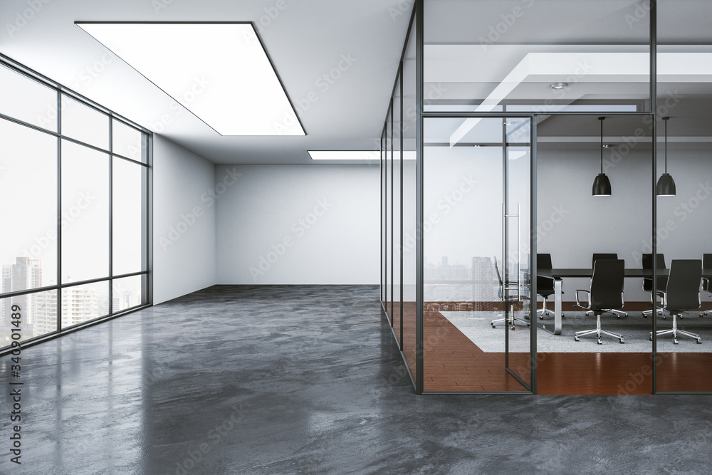 Bright conference room interior