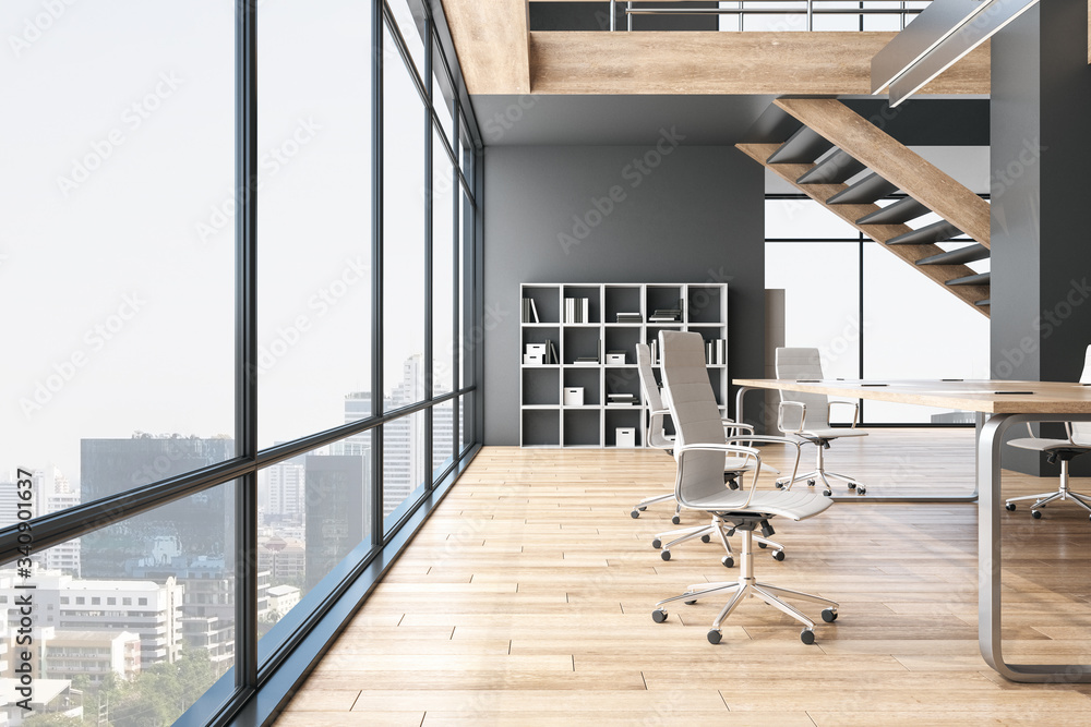 Minimalistic meeting room interior in loft style