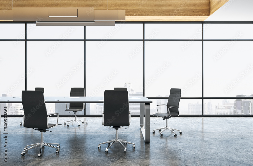 Minimalistic waiting room with chairs