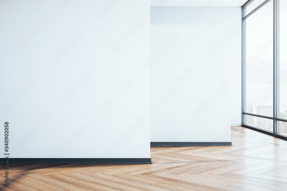 Minimalistic gallery interior